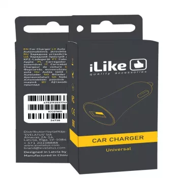 iLike ICC01 Weißer Autoladegerät mit 1 USB-A-Anschluss, 5W