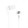 iLike IEA01WH Kabelgebundene In-Ear-Kopfhörer mit Mikrofon und In-Line-Bedienelementen, 3,5-mm-Klinke, Weiß