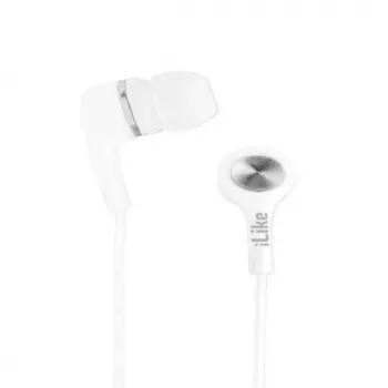 iLike IEA01WH Kabelgebundene In-Ear-Kopfhörer mit Mikrofon und In-Line-Bedienelementen, 3,5-mm-Klinke, Weiß