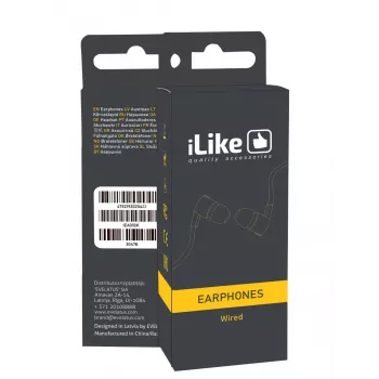 iLike IEA01WH Kabelgebundene In-Ear-Kopfhörer mit Mikrofon und In-Line-Bedienelementen, 3,5-mm-Klinke, Weiß