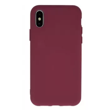 iLike iPhone 11 Silikonhülle Burgund - Stoßdämpfende Rückseitenhülle mit Mikrofaser-Innenfutter