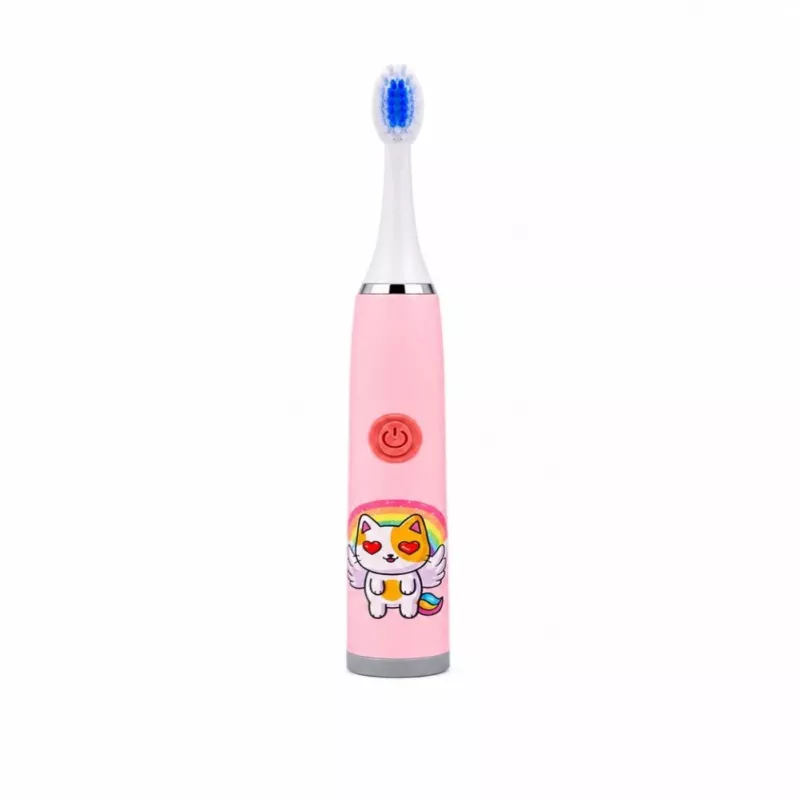 iLike Kids W3 Elektrische Zahnbürste (batteriebetrieben) +3 Aufsätze Pink