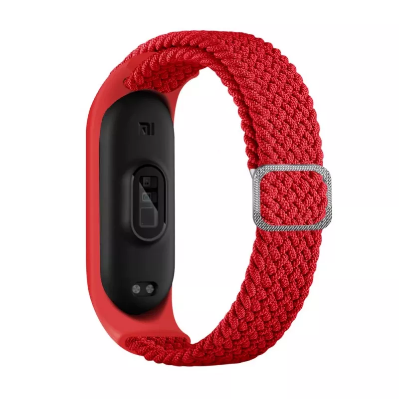 iLike Mi Band 3/4/5/6 Braided Fabric Strap Red