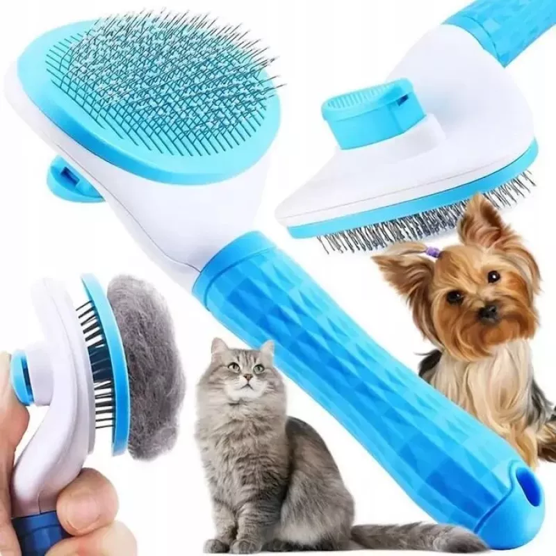 iLike Pet Smart Pet Comb für Hunde & Katzen – weiche Silikon-Entfilzungsbürste für 15–25 mm Fell