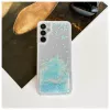 iLike Samsung Galaxy A14 5G Silikonhülle Water Glitter Blau