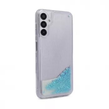iLike Samsung Galaxy A14 5G Silikonhülle Water Glitter Blau