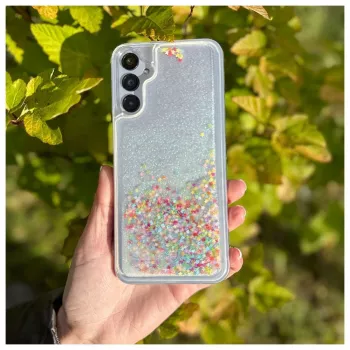 iLike Samsung Galaxy A14 5G Silikonhülle Water Glitter Rainbow