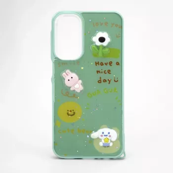 iLike Samsung Galaxy A15 Epoxy Cartoon Cover Hellgrün
