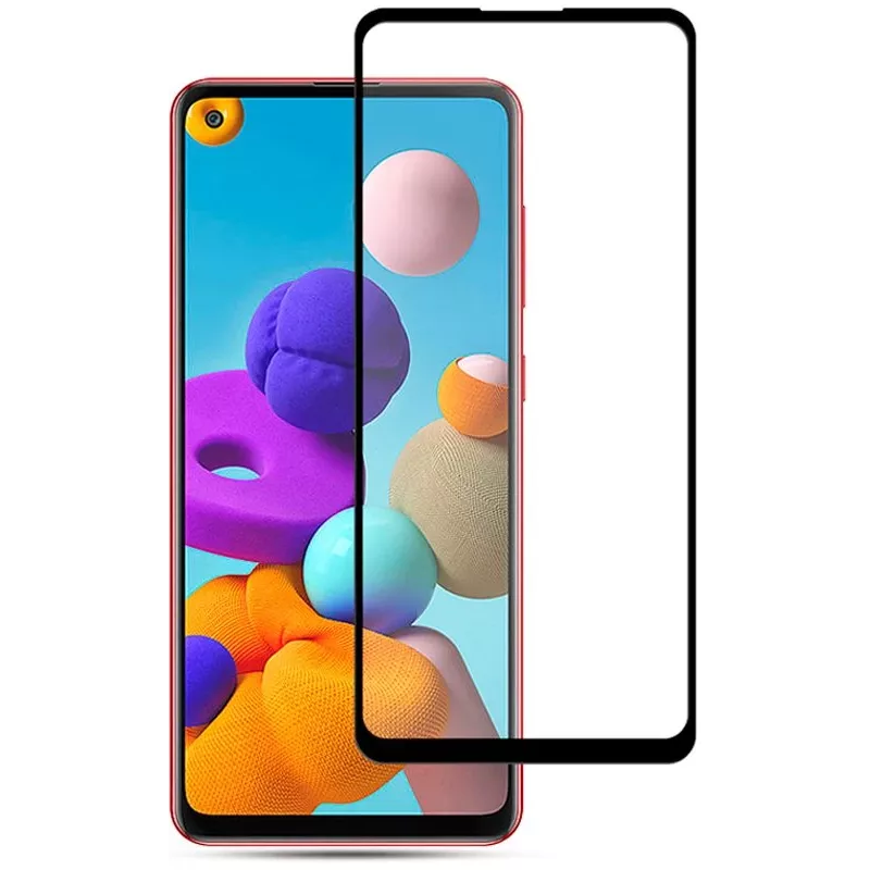 iLike Samsung Galaxy A21s 2.5D Black Frame Full Glue Tempered Glass Screen Protector