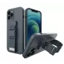 iLike Samsung Galaxy A22 5G Rope Case Gel TPU Airbag Case Cover mit Umhängeband Marineblau