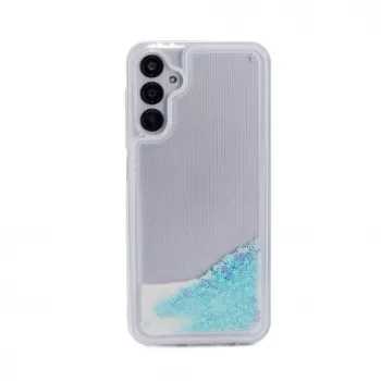 iLike Samsung Galaxy A34 5G Silikonhülle Water Glitter Blau