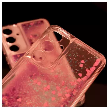 iLike Samsung Galaxy A35 Silicone Case Water Glitter Pink