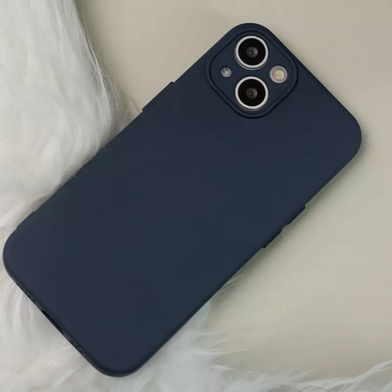 iLike Samsung Galaxy A37 5G Silikonhülle Dunkelblau - Stoßdämpfende Rückseitenabdeckung mit Mikrofaser-Innenfutter, Mattes Finish, Kabelloses Laden kompatibel