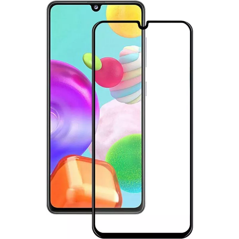 iLike Samsung Galaxy A41 2.5D Black Frame Full Glue Tempered Glass Screen Protector