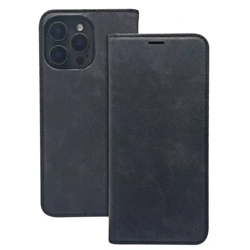 iLike Samsung Galaxy A55 5G Smart Suede Case Black