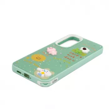 iLike Samsung Galaxy A55 Epoxy Cartoon Cover Hellgrün