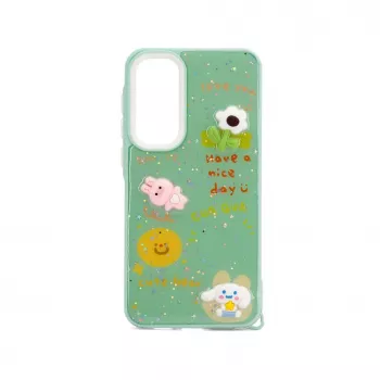 iLike Samsung Galaxy A55 Epoxy Cartoon Cover Hellgrün