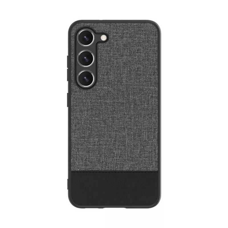 iLike Samsung Galaxy S23 Rückseitenabdeckung Kunststoff Leder Grau