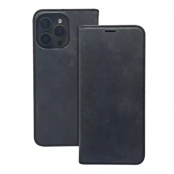 iLike Samsung Galaxy S25 Smart Suede Book Case Schwarz