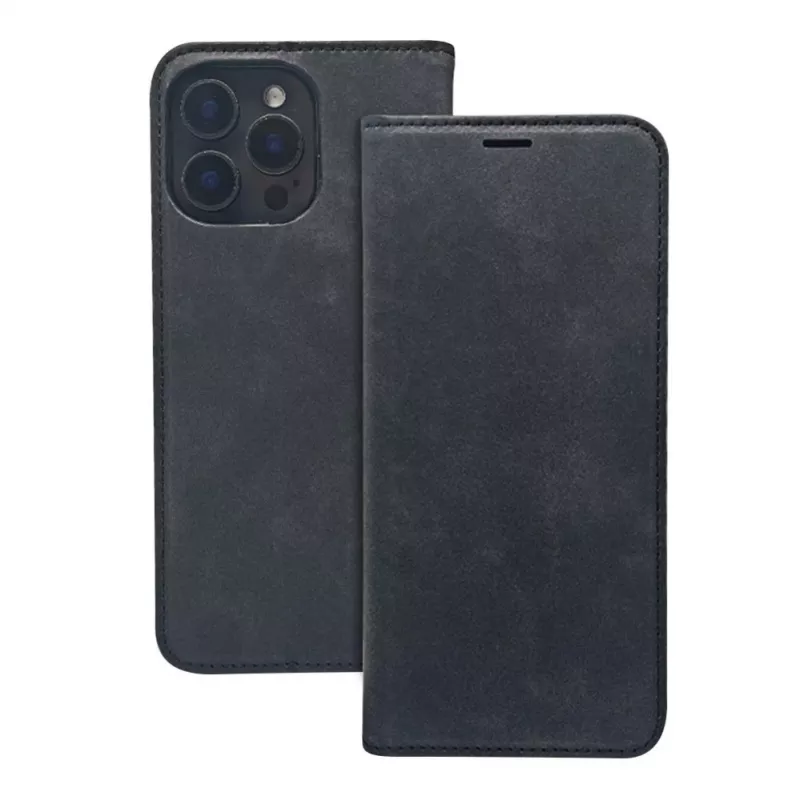 iLike Samsung Galaxy S25 Smart Suede Book Case Schwarz