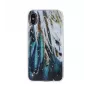 iLike Samsung Gold Glam Hülle für Samsung Galaxy A53 5G - Federn-Design, transparent mit goldenen Akzenten