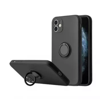 iLike Silicone Ring Case für Xiaomi Redmi 9C / 10A Schwarz