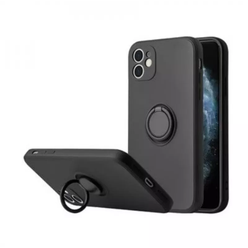 iLike Silicone Ring Case für Xiaomi Redmi 9C / 10A Schwarz