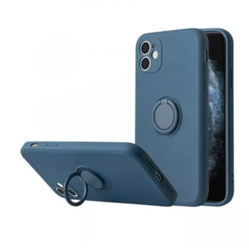 iLike Silicone Ring Case für Xiaomi Redmi Note 10 Pro / Pro Max - Blau
