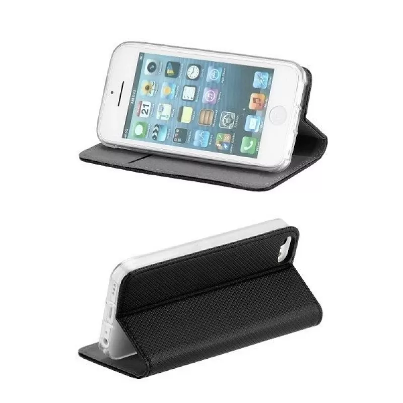 iLike Smart Magnet Book Case für Xiaomi Redmi A3, Schwarz