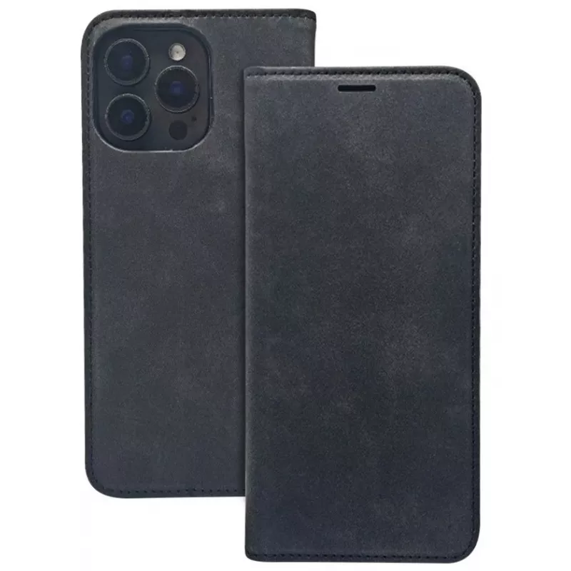 iLike Smart Suede Case für Samsung Galaxy A35 5G - Schwarz