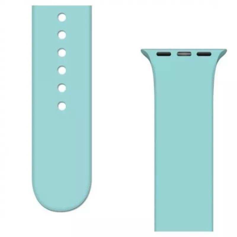 iLike Strap APS Silikonarmband für Watch Ultra / 8 / 7 / 6 / 5 / 4 / 3 / 2 / SE (45 / 44 / 42 mm) Armband Uhrarmband Hellblau