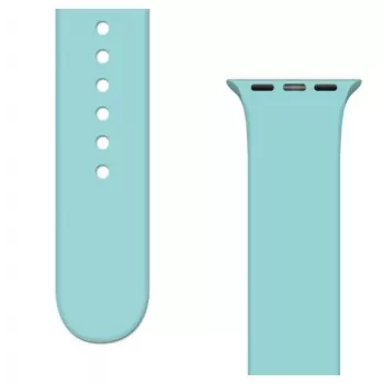 iLike Strap APS Silikonarmband für Watch Ultra / 8 / 7 / 6 / 5 / 4 / 3 / 2 / SE (45 / 44 / 42 mm) Armband Uhrarmband Hellblau