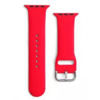 iLike Strap APS Silikon Armband für Apple Watch 8/7/6/5/4/3/2/SE (41/40/38 mm) Rot