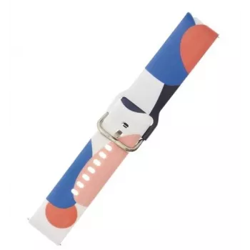 iLike Strap Moro Armband für Samsung Galaxy Watch 46mm Silikon Uhrarmband mit Muster
