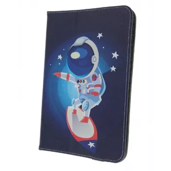 iLike Universal Cosmonaut Tablet-Hülle für 9-10 Zoll Tablets, PU-Leder, mehrfarbig, Standfunktion, elastisches Band, Mikrofaser-Innenfutter