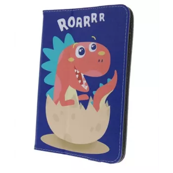 iLike Universal Folio Case Dino Roar für Tablets 9-10 inch | Mehrfarbiges Dinosauriermuster