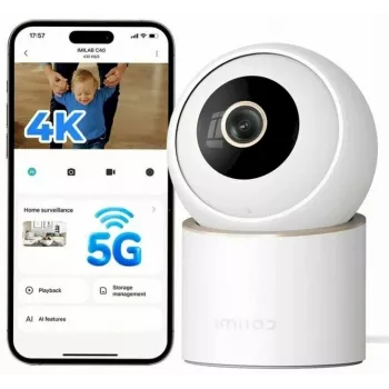 IMILAB C40 Home Security Camera, 2.5K QHD, 360° Schwenk, Nachtsicht, Weiß