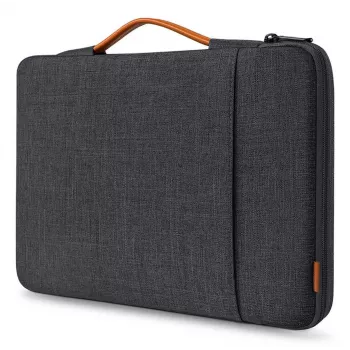 INATECK 14-Zoll-Laptophülle mit separater Zubehörtasche – wasserabweisendes Polyester, stoßfest, schwarz