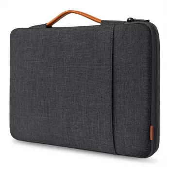 INATECK 14-Zoll-Laptophülle mit separater Zubehörtasche – wasserabweisendes Polyester, stoßfest, schwarz