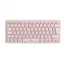 Inateck Bluetooth Tastatur QWERTZ Pink - Schlanke, tragbare Tastatur für Windows, macOS, iOS, Android