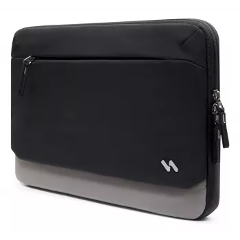INATECK Laptop-Hülle für 14-Zoll-Ultrabook, wasserabweisende Polyester-Tasche mit weichem Flanellfutter und stoßdämpfender Polsterung – Schwarz