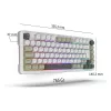 INCA Gaming-Tastatur RGB GraySwitch USB-C/BT 2,00m Weiß (IKG-455)
