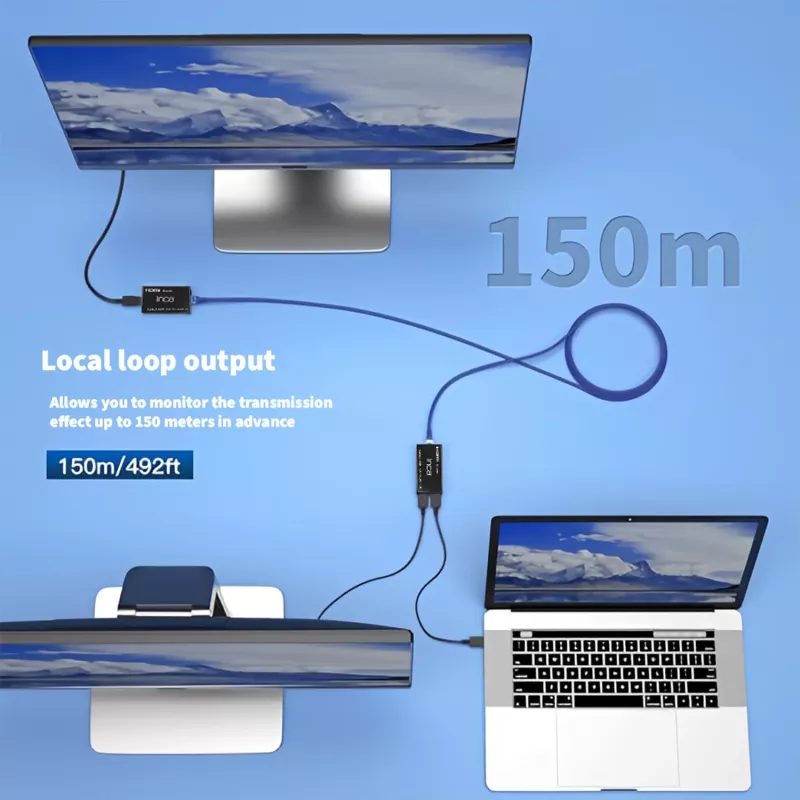 INCA IEX-60 HDMI Extender HDMI 1.4 Full HD 60Hz Schwarz