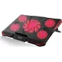 INCA INC-611GMS Gaming Laptop Cooler mit 5 Lüftern, 6 Höhenstufen, 2 USB-Anschlüssen, für 13-17 Zoll Notebooks, Schwarz/Rot