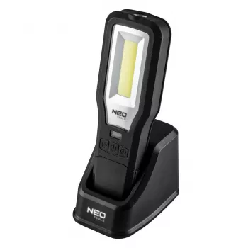 Inspektionslampe 550 lm COB LED mit Ladestation und Sockel
