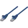 Intellinet Cat6 UTP Patchkabel, RJ-45 Stecker auf RJ-45 Stecker, 25 cm, Blau, Angespritzte Knickschutztülle 739931