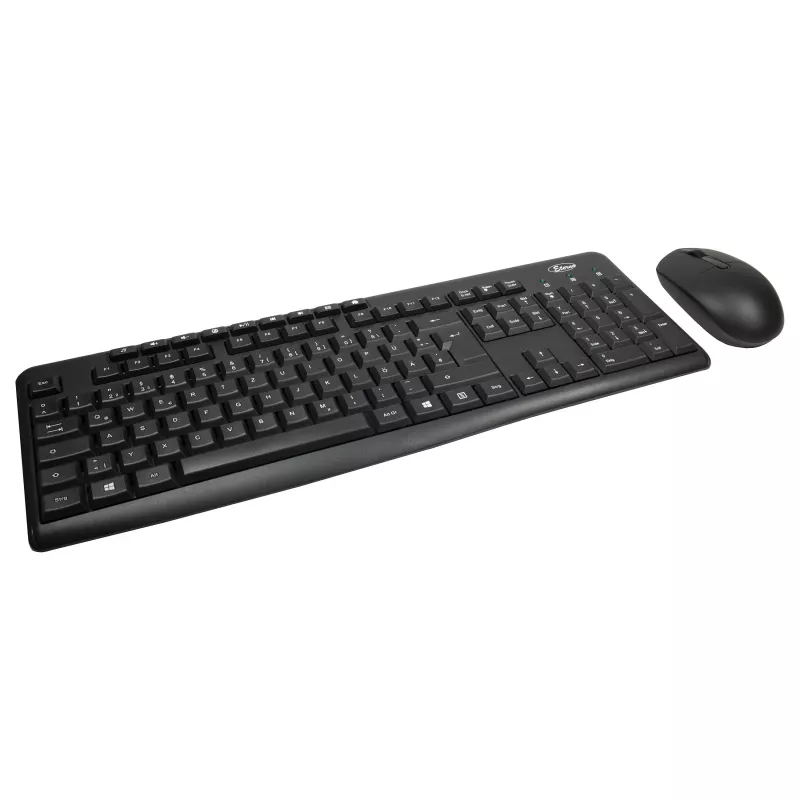 Inter-Tech AC KB-208 Kabelloses Tastatur- und Maus-Set, Schwarz (88884137)