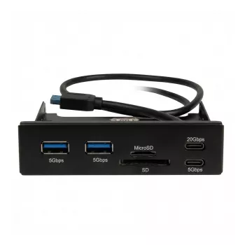 Inter-Tech Argus CI-22 Interner Kartenleser für 3,5-Zoll-Schacht, USB 2.0, Multi-Karte – Schwarz