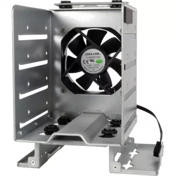 INTER-TECH IPC Montagerahmen ER-47045-1 für 2,5-Zoll-HDD/SSD in 3,5-Zoll-Schacht mit 2x USB 3.0 Frontanschlüssen, Schwarz