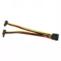 Inter-Tech Molex auf 2x SATA Strom 90° Adapterkabel, 0,15 m